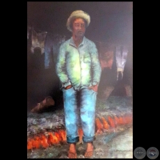 El campesino - Pintura a la témpera - Obra de Vicente González Delgado